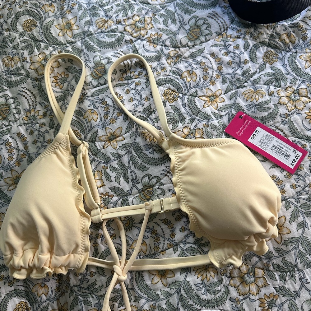 Target Yellow Bikini Top Adjustable Straps